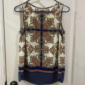 Edwin scarf print top